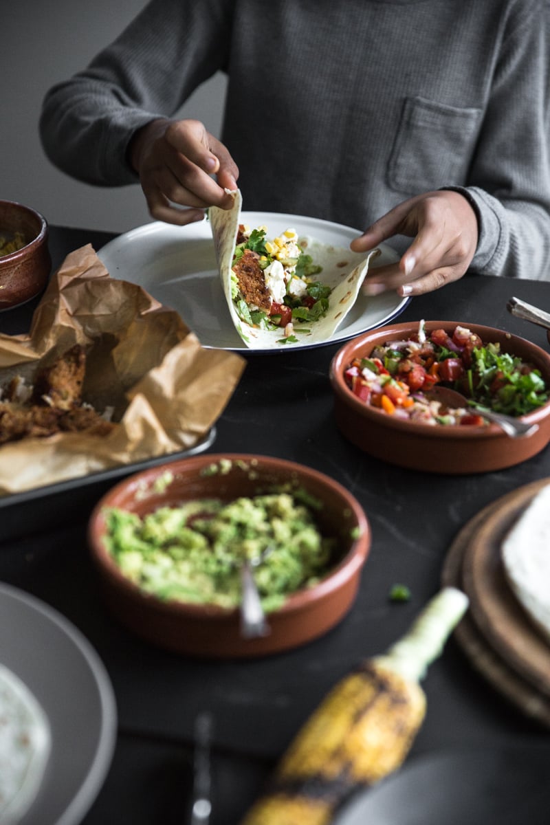 Loaded Fish Tacos With Ceviche Salsa And Roast Corn - Cook Republic