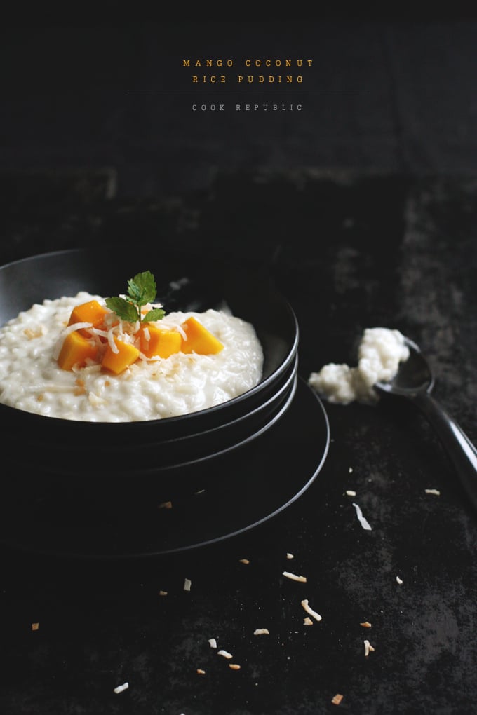 Mango Coconut Rice Pudding - Cook Republic #dairyfree #dessert
