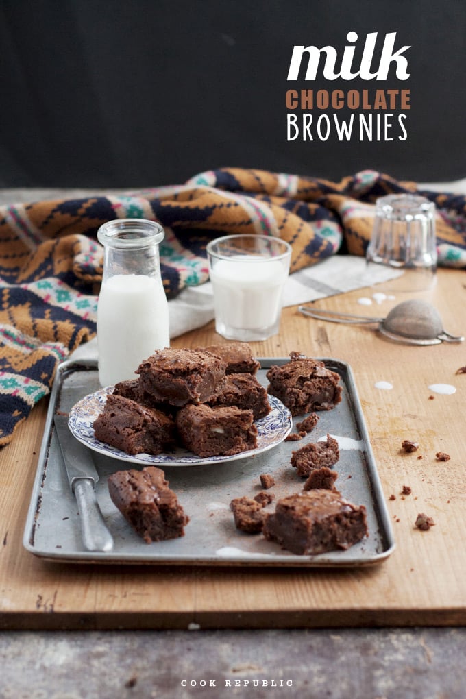 Milk Chocolate Brownies - Cook Republic