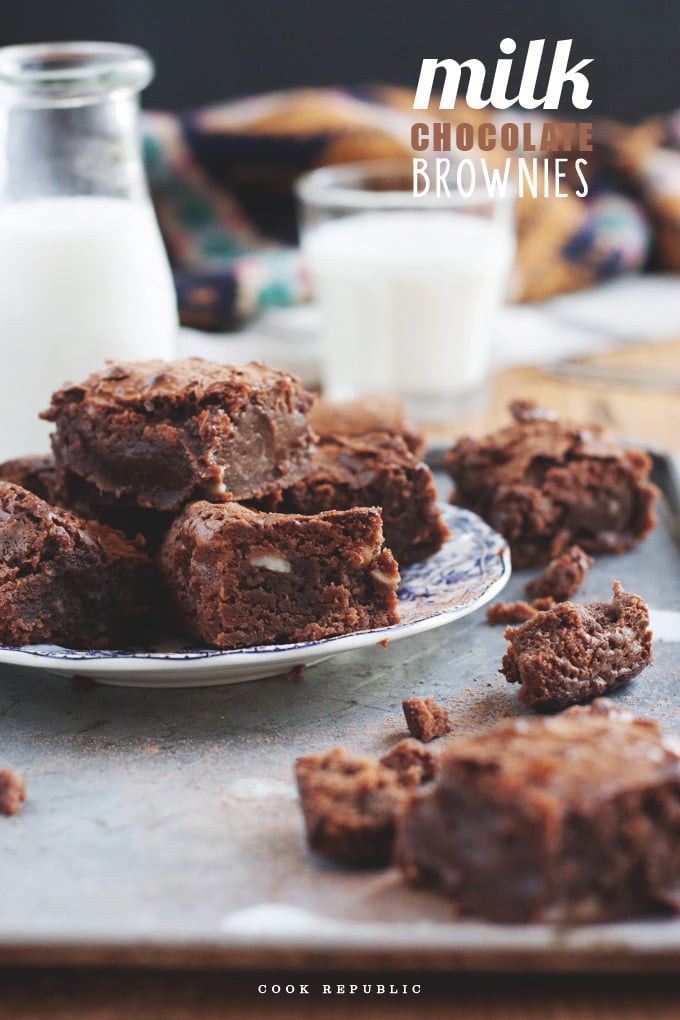 Milk Chocolate Brownies - Cook Republic