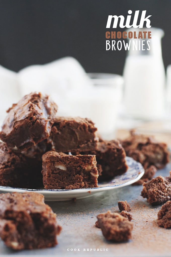 Milk Chocolate Brownies - Cook Republic