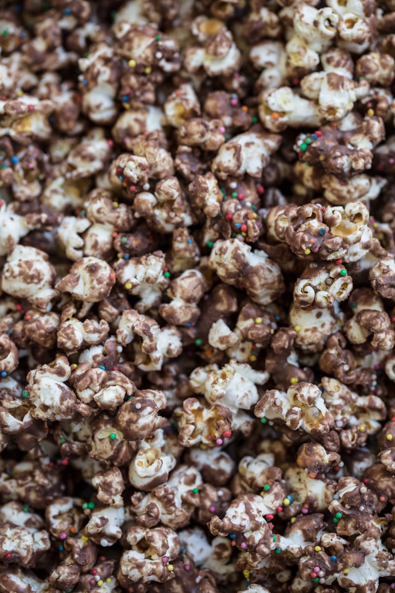 Milk Chocolate Popcorn With Sprinkles - Cook Republic