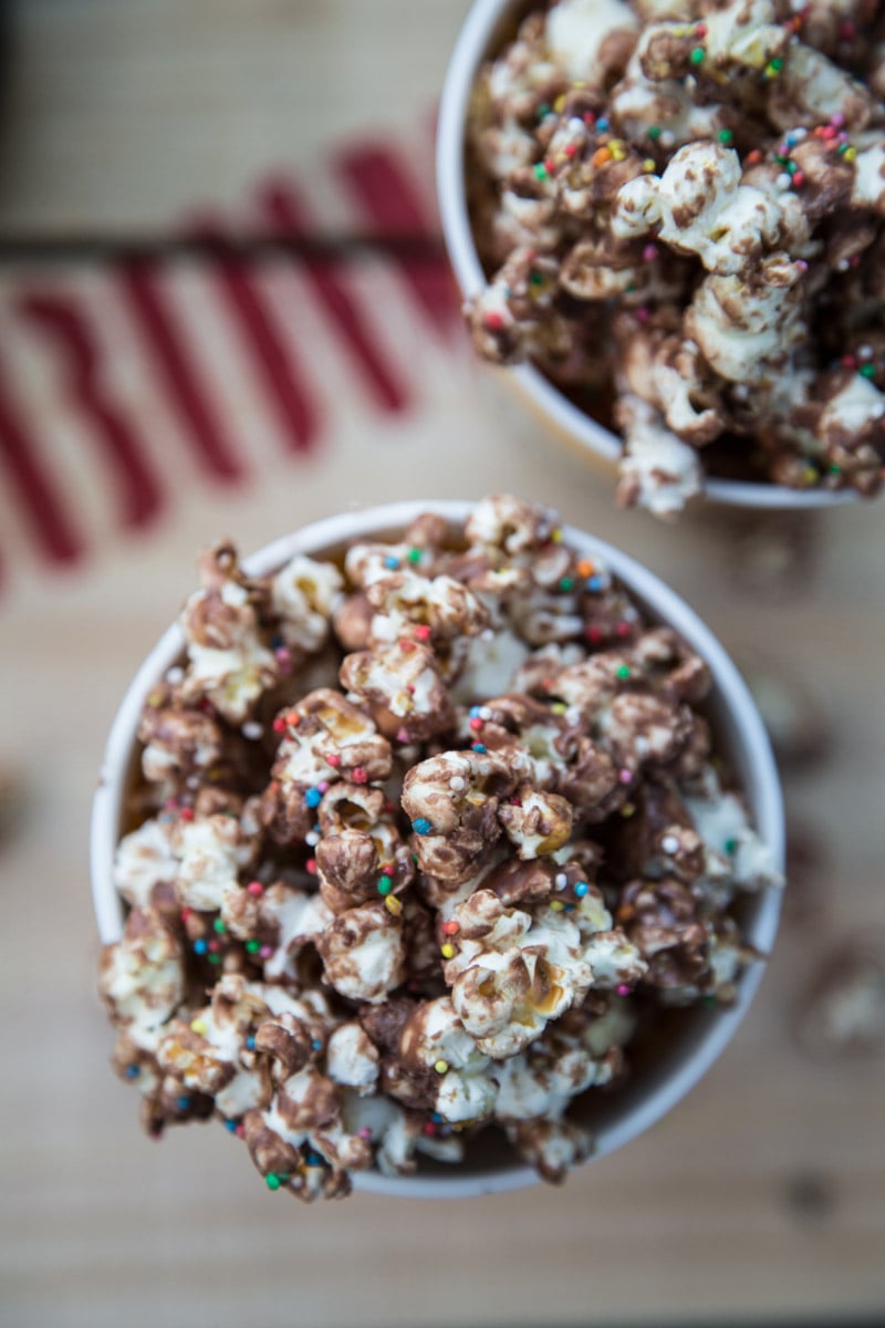 Milk Chocolate Popcorn With Sprinkles - Cook Republic