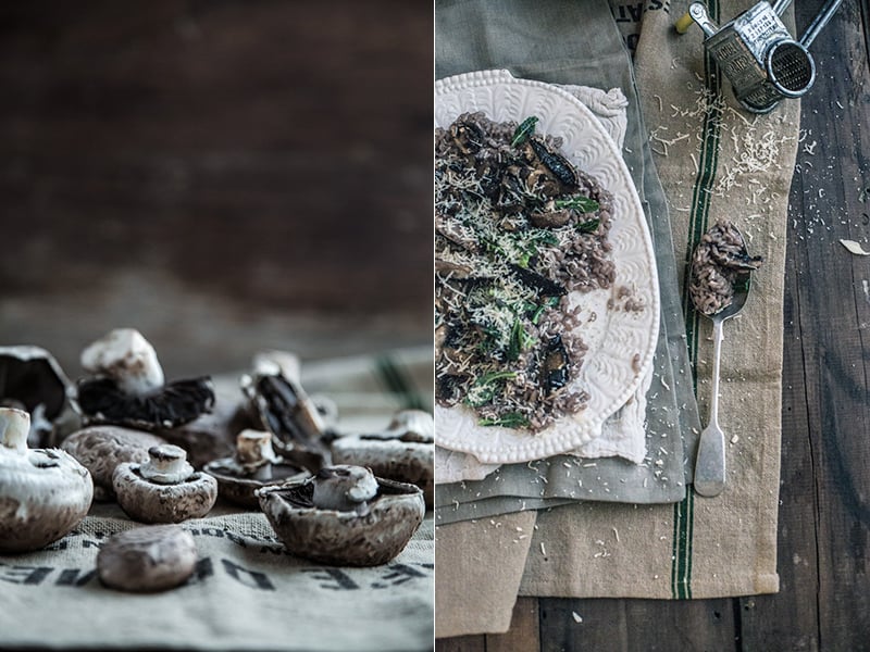 Mushroom And Roast Garlic Risotto