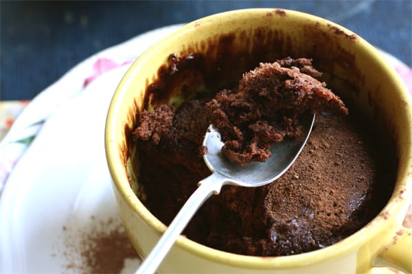 2 Minute Nutella Mug Cake