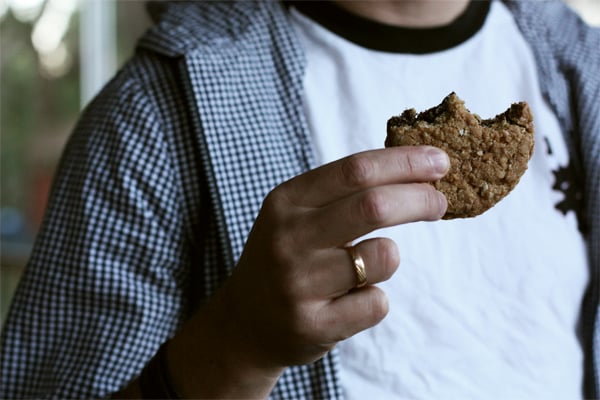 Oat And Salted Dark Chocolate Sandwich Cookies