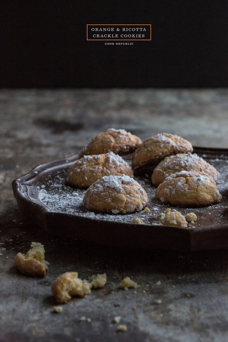 Orange And Ricotta Crackle Cookies