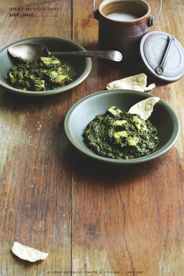Palak Paneer - Spinach & Cottage Cheese Curry