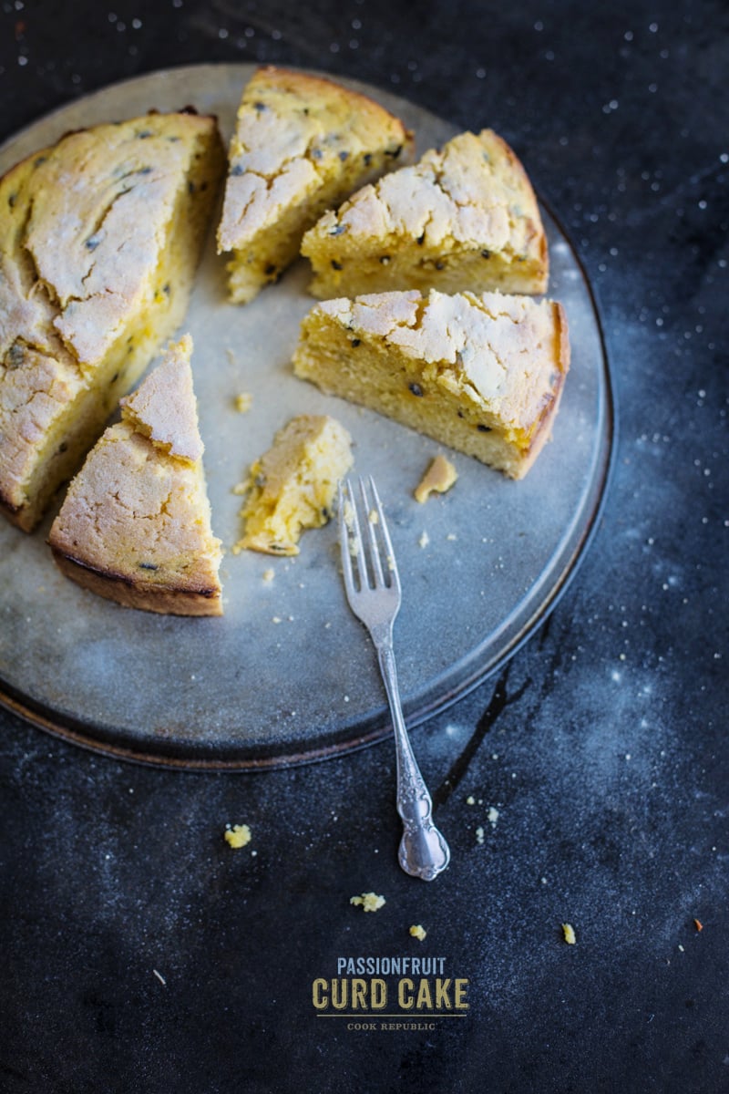 Passionfruit Curd Cake