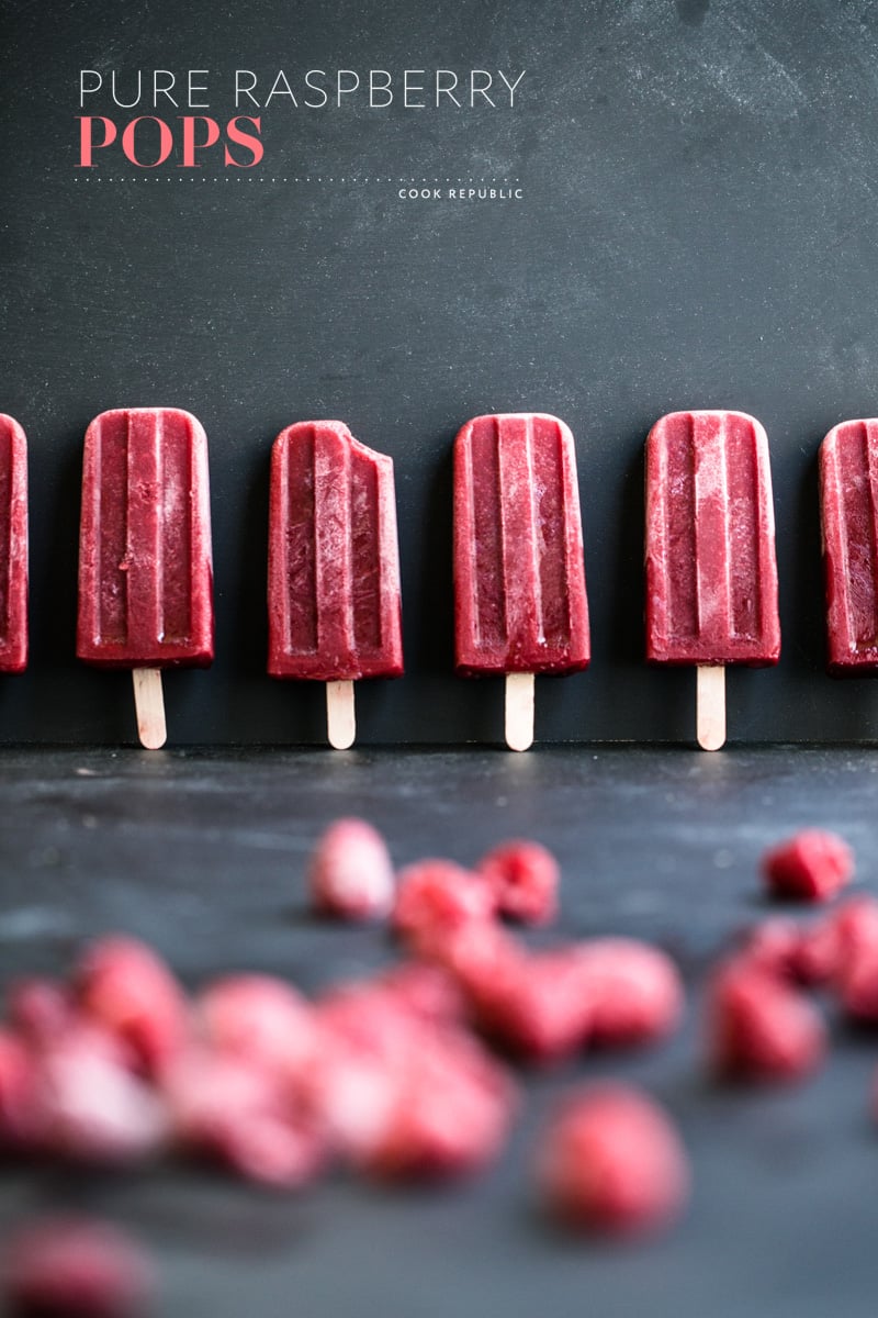 Pure Raspberry Pops - Cook Republic