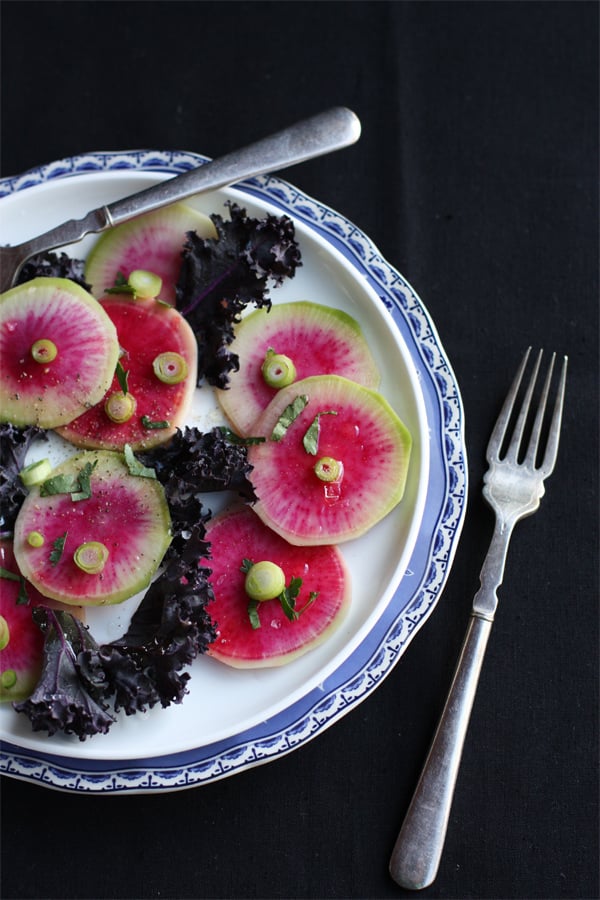 Colours of the rainbow on a plate!