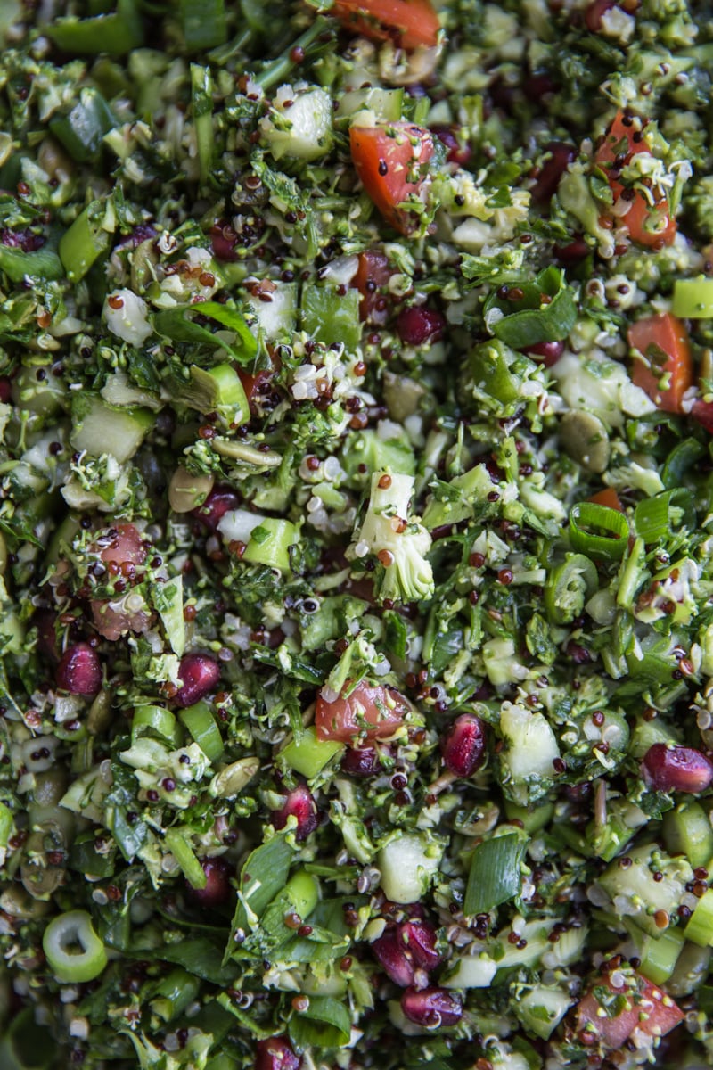 10 Min Vegan Raw Broccoli Tabouli - Cook Republic