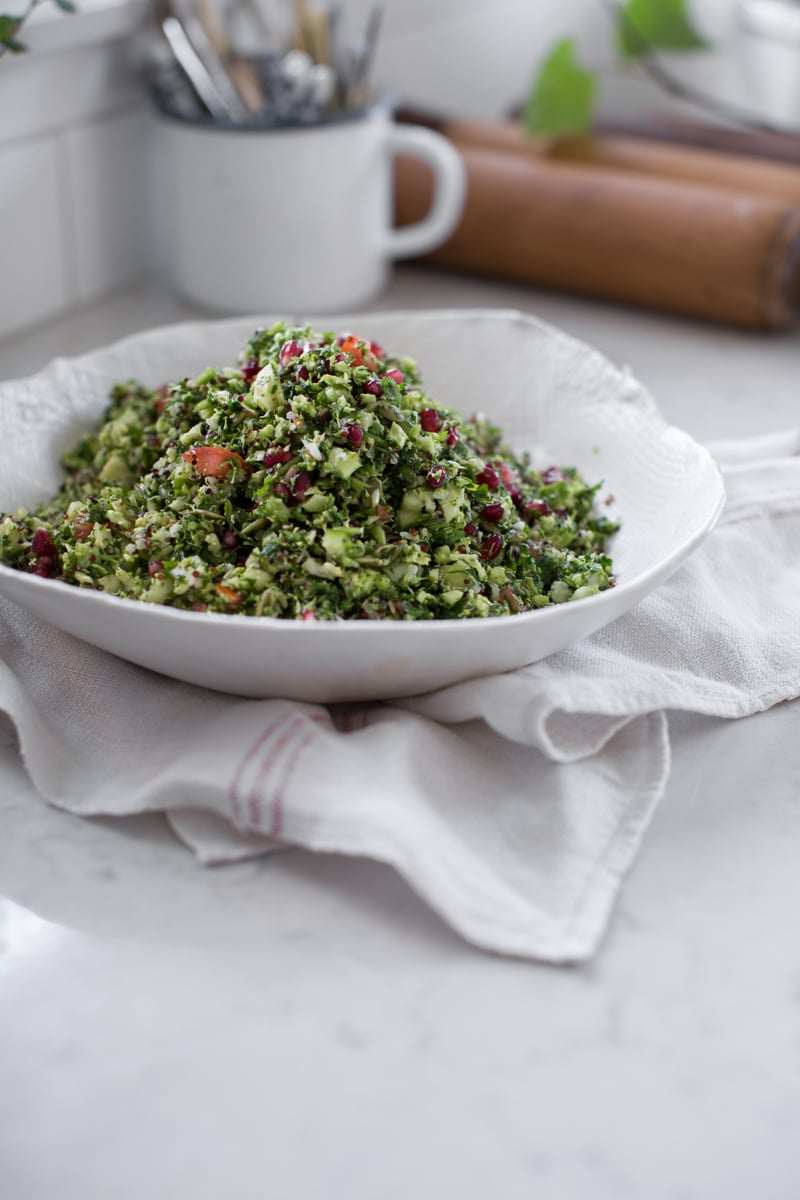 10 Min Vegan Raw Broccoli Tabouli - Cook Republic