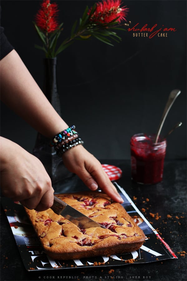 Rhubarb Jam Butter Cake