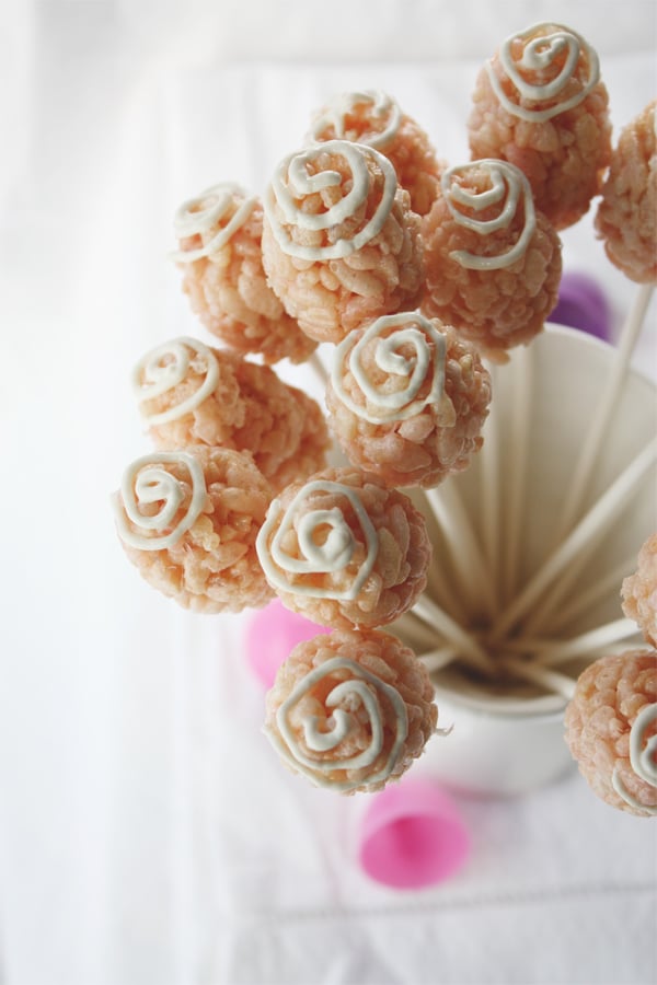 Rice Krispie And Marshmallow Pops