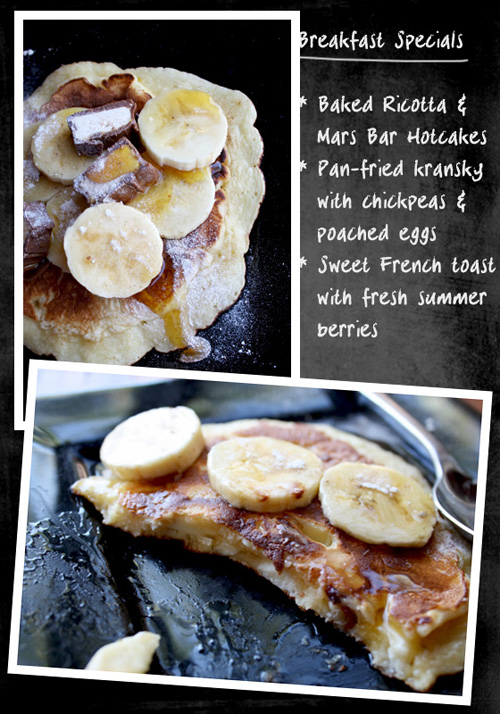 Baked Ricotta and Mars Bar Hotcakes