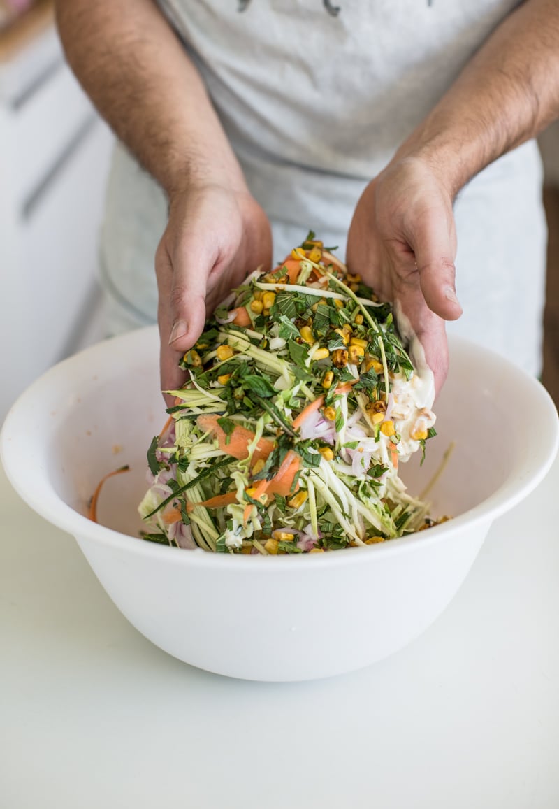 Roasted Corn And Zucchini Coleslaw - Cook Republic