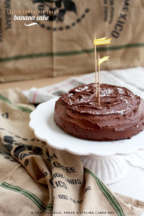 Dark Fudge Frosting sprinkled with sea salt flakes | Cook Republic