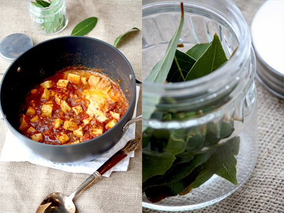 Shahi paneer And Fresh Bay Leaves