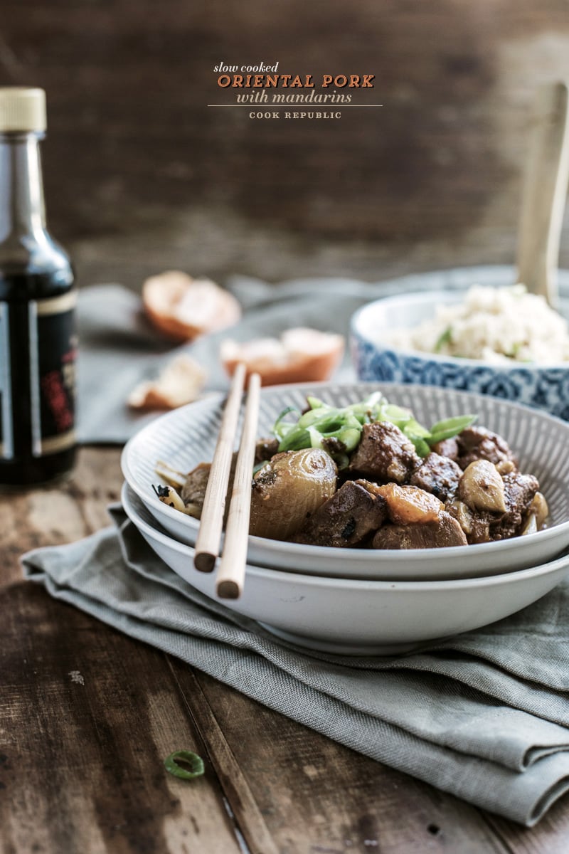 Slow Cooked Oriental Pork With Mandarins - Cook Republic