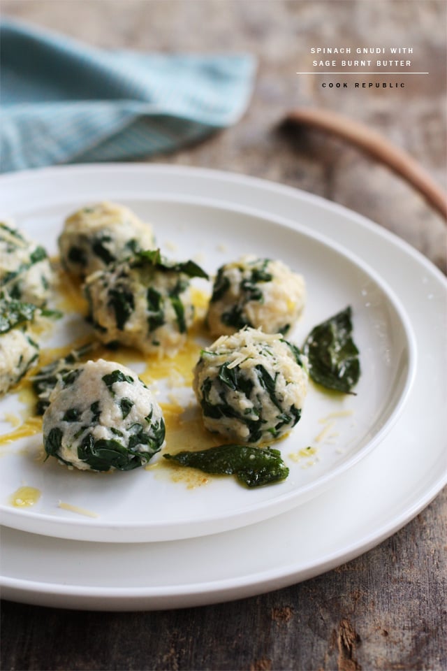 Spinach Gnudi With Sage Burnt Butter