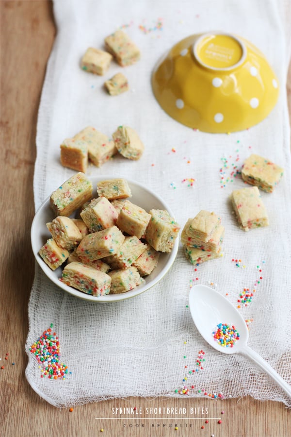 Sprinkle Shortbread Bites - Cook Republic