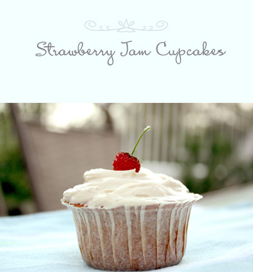Starwberry Jam Cupcakes