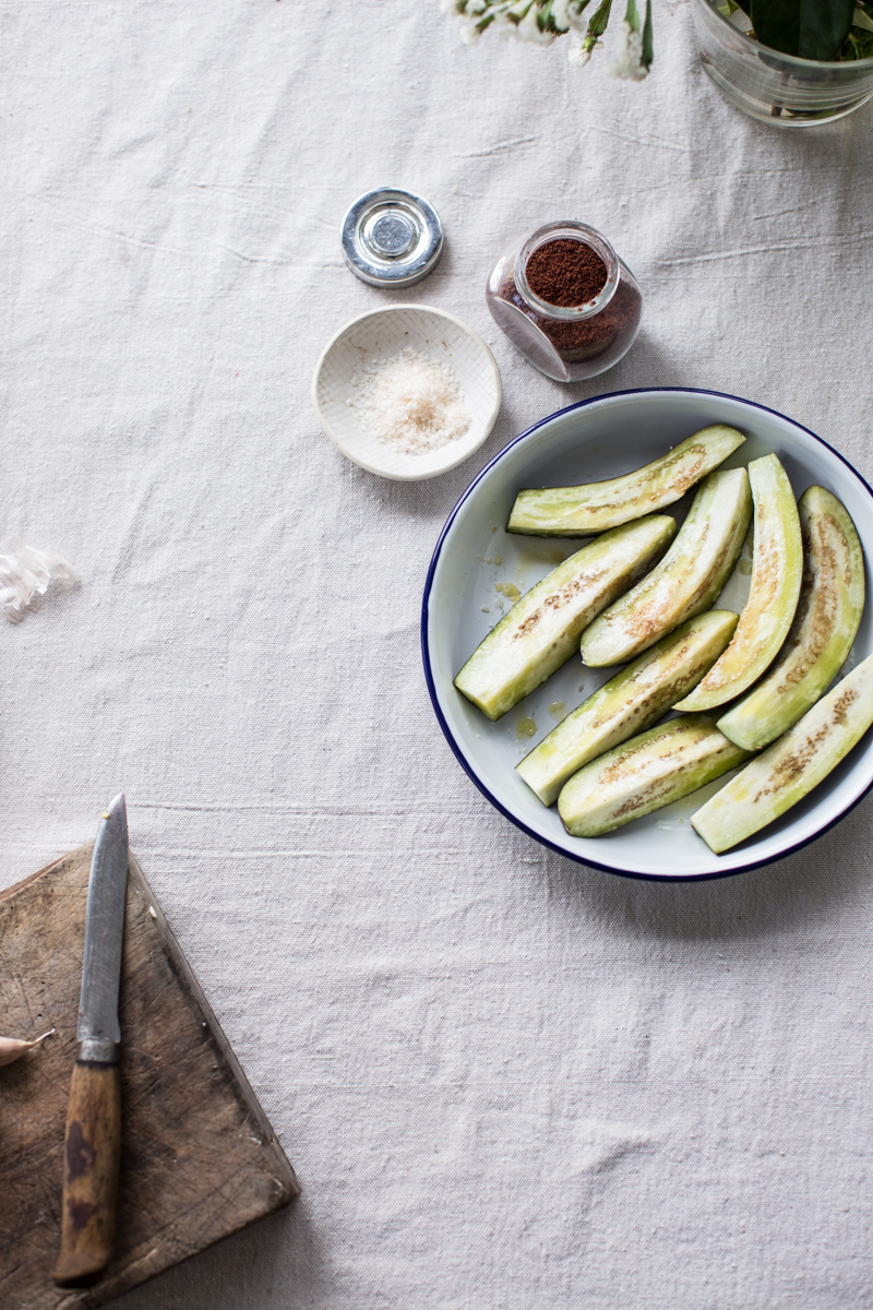 Sumac Roasted Eggplant Lentil And Cherry Salad Cook Republic