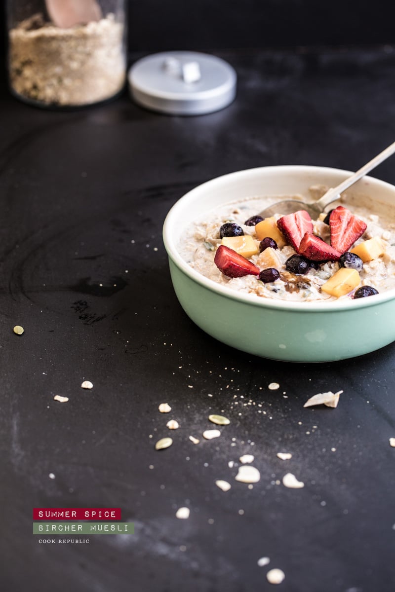 Overnight Summer Spice Bircher Muesli - Cook Republic