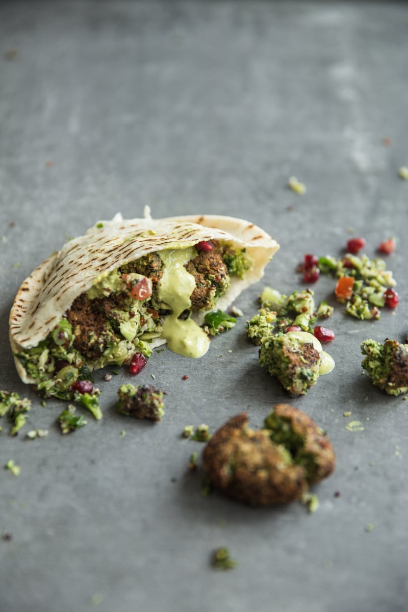 Super Green Falafel With Turmeric Tahini Sauce - Cook Republic