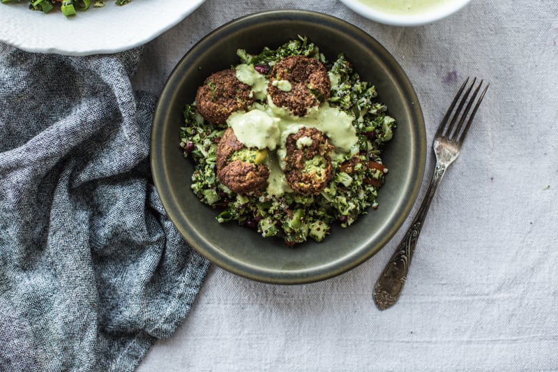 Super Green Falafel With Turmeric Tahini Sauce - Cook Republic