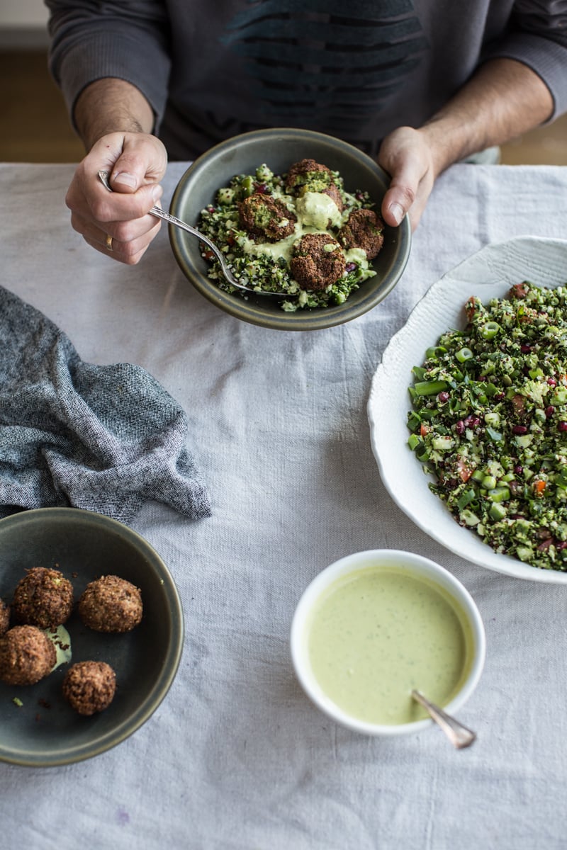 Super Green Falafel With Turmeric Tahini Sauce - Cook Republic