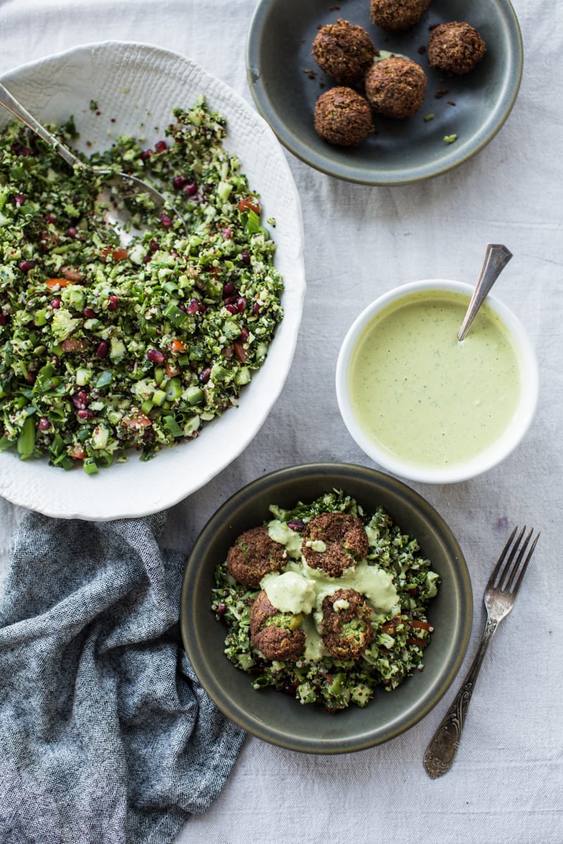 Super Green Falafel With Turmeric Tahini Sauce - Cook Republic