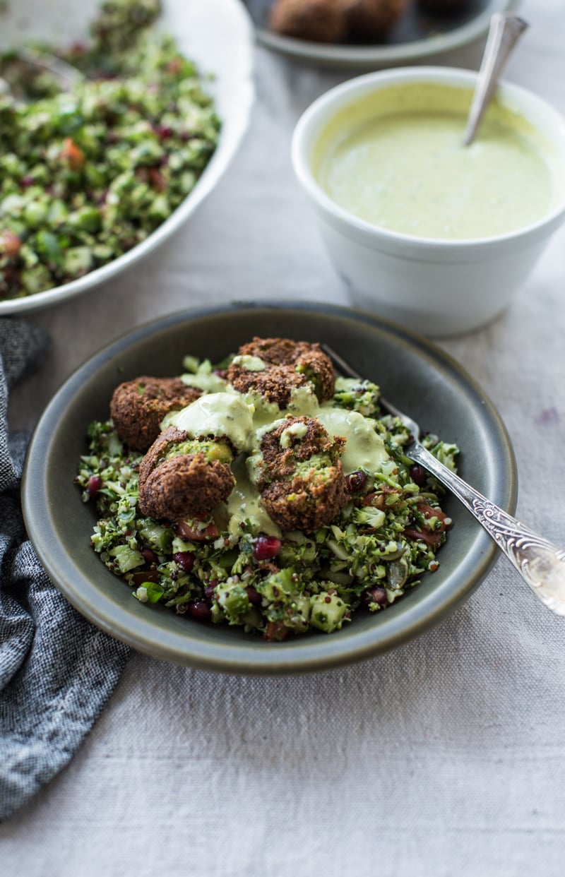 Super Green Falafel With Turmeric Tahini Sauce - Cook Republic