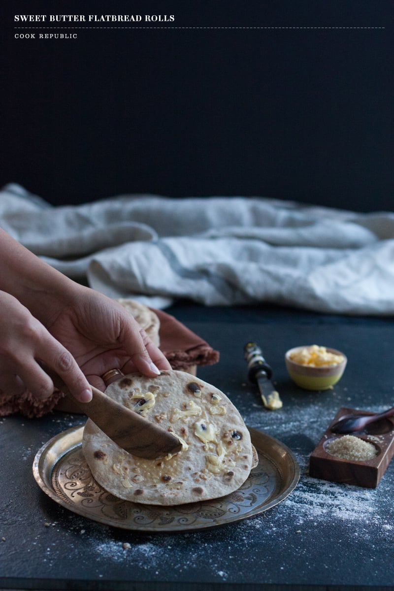 Sweet Butter Flatbread Rolls