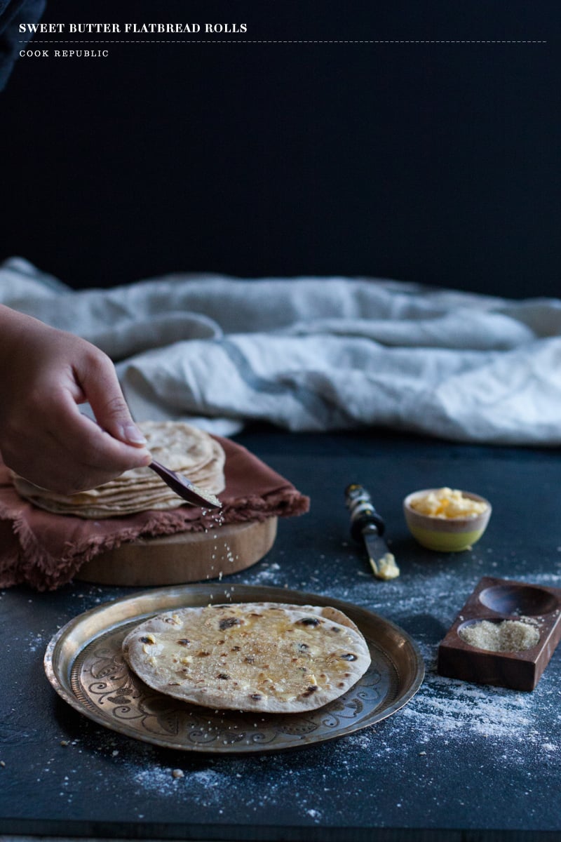 Sweet Butter Flatbread Rolls