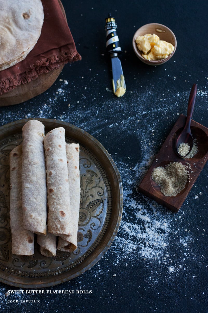 Sweet Butter Flatbread Rolls - Cook Republic