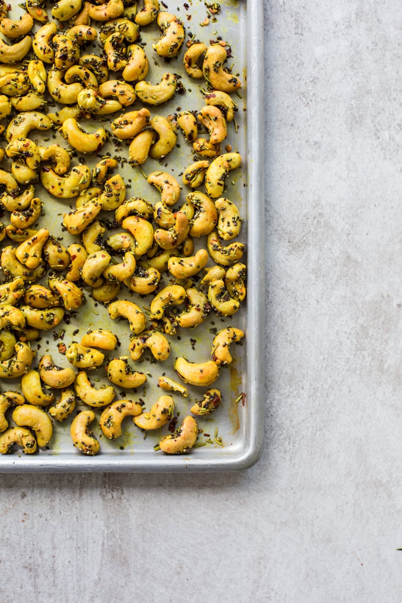 Turmeric Roasted Cashews With Chia - Cook Republic