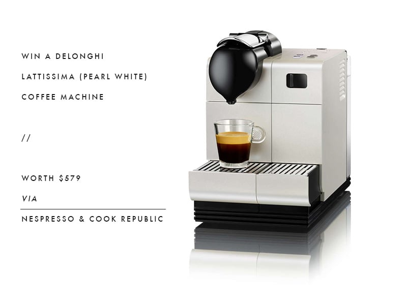 Win Nespresso's Delonghi Lattissima Coffee Machine In Pearl White Worth $579 - Cook Republic
