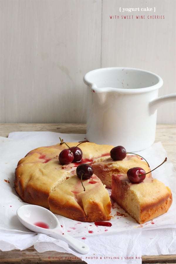 Yogurt Cake With Sweet Wine Cherries