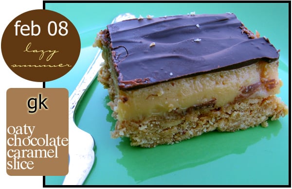 Oaty Chocolate Caramel Slice