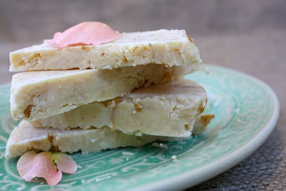 Rose Petal And Coconut Fudge