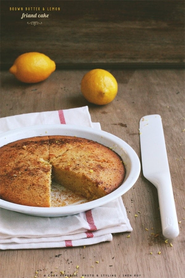 Brown Butter Lemon Friand Cake - Cook Republic 