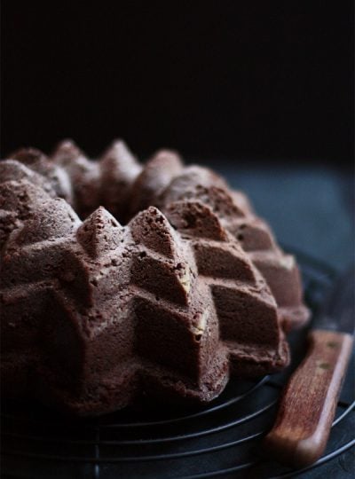 Dark Chocolate Sunflower Bundt Cake
