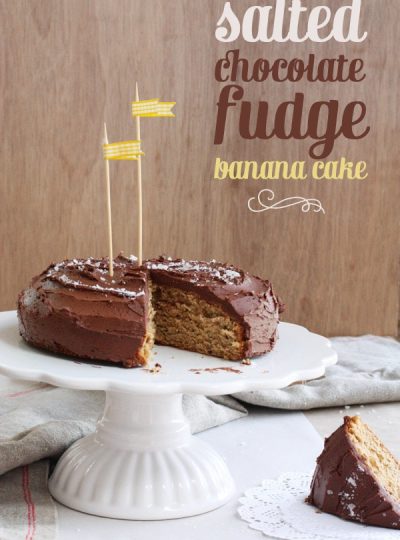 Salted Chocolate Fudge Banana Cake