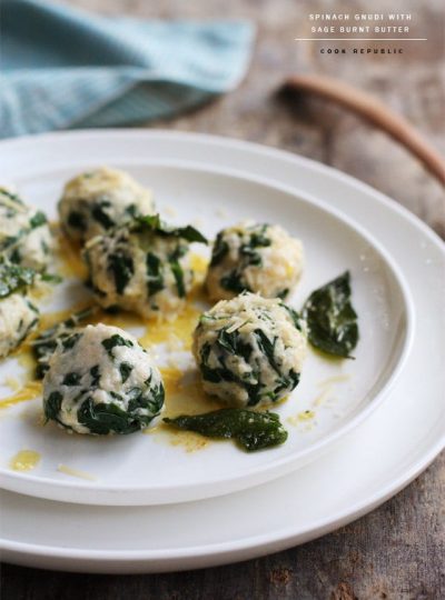 Spinach Gnudi With Sage Burnt Butter