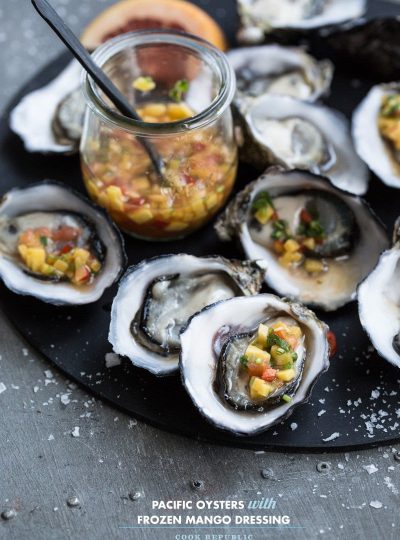 Pacific Oysters With Frozen Mango And Chilli Dressing