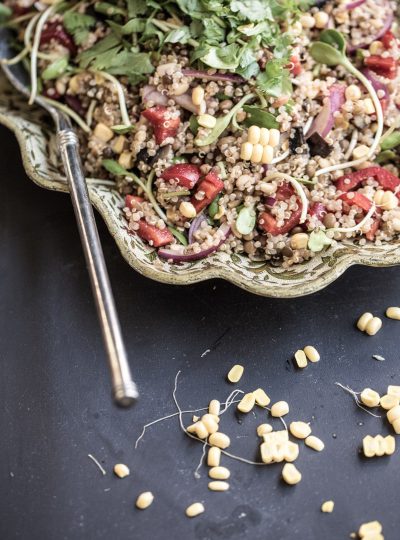 Quinoa Lentil And Smokey Eggplant Salad
