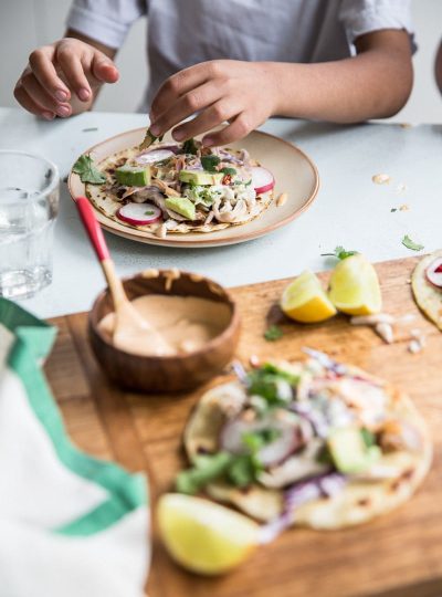 Supermarket Roast Chicken Tostadas With Yoghurt Coleslaw