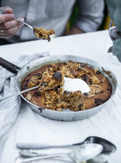 Peanut Butter And Dark Chocolate Skillet Cookie Plus Win 5 One Year Subscriptions To Taste Magazine